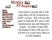 Tablet Screenshot of motleyrvrepair.com